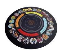 Mat de adivinación - Tarot Card Mablero, Mat de Lectura del péndulo | Tela de Altar de brujería Espiritual, Tabla de símbolos de astrología para rituales de energía, Tablero de meditación