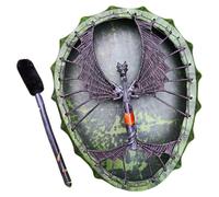 Mat De Enfriamiento De Perros - Herramienta De Curación De Sonido Chamán, Instrumento Musical Chamánico | Tambor De Marco Hecho A Mano Con Batería, Multipropósito Para Curación Y Sonido, Apariencia Ex