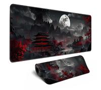 Mat de escritorio japons Riverside Luna llena de luna grande Gaming Gaming Mousepad Extended XL Mat de teclado Computadora porttil porttil de mous