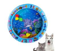 Mat de juegos de agua de gato: almohadilla de actividad de mascotas, juguete de entrenamiento de cachorros de gatito, cama de agua sensorial de enfriamiento, alfombrilla de ejercicio de gato al aire l