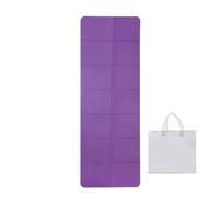 Mat de yoga plegable TPE: almohadilla de entrenamiento engrosada sin deslizamiento, cojín de aptitud portátil portátil | Alfombra de ejercicio duradera con bolsa de almacenamiento, apoyo cómodo para e