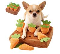 Mat Dogs - Juguete interactivo de rompecabezas con zanahorias, tapete de olfateo de cachorros para ejercicio mental, reducción del aburrimiento y entrenamiento de jaula, entretenimiento a solas, juego