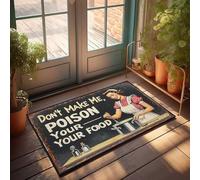 Mat In House - Felpudo con texto en inglés "Don'T Make Me, Poison Your Food" (40 x 60 cm)