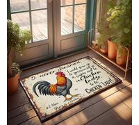 Mat Shoes Dreaming Of Becoming A Chicken Lady Felpudo para decoración de sala de juegos para puerta delantera (65 x 90 cm)