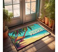 Mat Shoes Playground Of The Pacific: A Tropical Paradise Felpudo para decoración de sala de juegos, tapete de otoño para puerta delantera (40 x 60 cm)