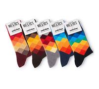 Mat & Vic’s Calcetines media pierna - Diamond Mix 1, 35-38, 5 pares