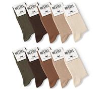 Mat & Vic’s Calcetines media pierna - Earth Colors, 43-46, 10 pares