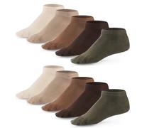 Mat & Vic’s Pack 10 Calcetines cortos hombre y calcetines cortos mujer - Calcetines hombre tobilleros transpirables y cómodos - Algodón OEKO-TEX - Tallas 35-50 - Earth Colors