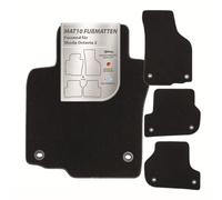 MAT10 - Alfombrillas de Coche aptas para Skoda Octavia 2 (BJ 06/2004 - 02/2007, Tipo 1Z) de Terciopelo | Juego de 4 Alfombrillas | Calidad de Fabricante Original Duradera Fabricada en Alemania