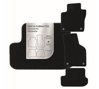 MAT10 - Alfombrillas de Coche aptas para VW Beetle (año 11/2011 - 02/2018, Tipo 5C) de Terciopelo, Juego de 4 Piezas | Calidad de Fabricante Original Duradera, Fabricada en Alemania, Color Negro