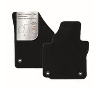 MAT10 - Alfombrillas de Coche aptas para VW Caddy Transporter (BJ 02/2004 - 12/2006, Tipo 2K) de Terciopelo | Juego de 2 Alfombrillas | Calidad de Fabricante Original Duradera Fabricada en Alemania
