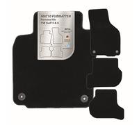 MAT10 - Alfombrillas para VW Golf 5 (BJ 01/2007 - 09/2008, Tipo 1K) y Golf 6 (año 10/2008-07/2013, Tipo 5K1) de Terciopelo. Juego de 4 Alfombrillas para Coche | Calidad de Fabricante Original