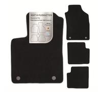 MAT10 Silver-Line: Alfombrillas para Fiat 500 / Fiat 500 Cabrio año de fabricación 2015 - 07 - X Auto felpudos Auto Alfombrillas Alfombrillas Alfombrillas Terciopelo 4 Piezas Negro Ajuste garantizado