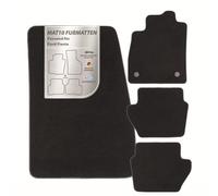 MAT10 Silver-Line: Alfombrillas para Ford Fiesta para Coches pequeños, año de construcción 2017 - 05 - X Auto Alfombrillas de Terciopelo 4 Piezas Negro Ajuste garantizado