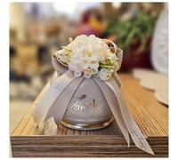 Mata Creazioni Campana de Porcelana Hecha a Mano con Caja y Flores D7xH9 cm 7 Variantes (1 ud.) Beige Family