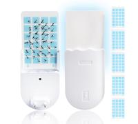 Mata Mosquitos Eléctrico Plug in,Lampara Antimosquitos Interior Doméstico con Almohadilla Adhesiva Antimosquitos,Trampa para Mosquitos Voladores para Moscas de la Fruta,Mosquitos,Gnats,Polillas