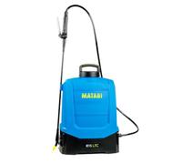 Pulverizador Eléctrico Matabi e15 LTC - Batería Extraible Li-Ion 20V - hasta 375L de Autonomía - Control Electrónico LTC - Correas Ergonómicas - Incluye 4 Boquillas - para Agricultura y Jardinería