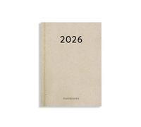 matabooks - A6 Kalender Samaya 2026 Farbe: Nature S (DE/EN): Veganer Jahresplaner aus nachhaltigem Graspapier