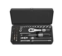 MATADOR 21450001 Juego de llaves de vaso y puntas de carraca de metal, 1/4 pulgadas con carraca, 54 piezas