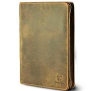 MATADOR Barcelona Carpeta de cuero A4 con protección RFID, maletín de cuero para hombre, carpeta para conferencias con cremallera YKK y bolsillo para tableta, carpeta de carpeta DIN A4, libro de