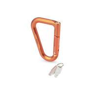 Matador BetaLock (naranja) - Mosquetón de bloqueo y candado de viaje 2 en 1; candado TSA para equipaje y viajes; mosquetón resistente con llaves incluidas, ideal para EDC, mochileros, senderismo