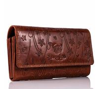 MATADOR Billetera XL para mujer de piel grande #Budapest con caja de regalo, cartera para mujer grande con bloqueo RFID, monedero