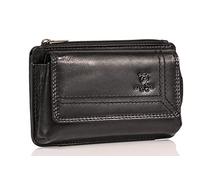 MATADOR Brisbane - Cinturón de piel con bolsillo con cremallera (2 en 1, con elegante caja de regalo y protección RFID, elegante funda de piel para smartphone de hasta 6,1 pulgadas, color negro)