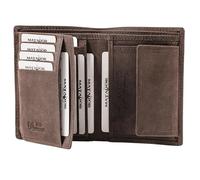 MATADOR Cartera de piel #VIGO para hombre con elegante caja de regalo, elegante cartera para hombre con protección RFID, cartera de lujo para hombres, muchos compartimentos para tarjetas, Marrón