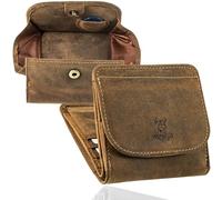 MATADOR Cartera pequeña para mujer de piel Viena, mini cartera para mujer con elegante caja de regalo, elegante cartera para hombre pequeña con bloqueo RFID, cartera pequeña de lujo para hombre con