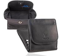 MATADOR Cartera pequeña para mujer de piel Viena, mini cartera para mujer con elegante caja de regalo, elegante cartera para hombre pequeña con bloqueo RFID, cartera pequeña de lujo para hombre con