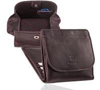 MATADOR Cartera pequeña para mujer de piel Viena, mini cartera para mujer con elegante caja de regalo, elegante cartera para hombre pequeña con bloqueo RFID, cartera pequeña de lujo para hombre con
