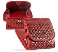 MATADOR Cartera pequeña para mujer de piel Viena, mini cartera para mujer con elegante caja de regalo, elegante cartera para hombre pequeña con bloqueo RFID, cartera pequeña de lujo para hombre con