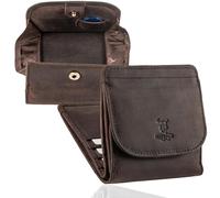 MATADOR Cartera pequeña para mujer de piel Viena, mini cartera para mujer con elegante caja de regalo, elegante cartera para hombre pequeña con bloqueo RFID, cartera pequeña de lujo para hombre con