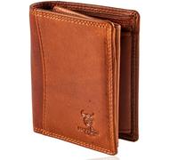 Matador- Cartera pequeño para Hombre en Cuero con protectión RFID - Marrón Vintage marrón