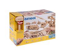 Matador Set de Construcción para Niños Desde 3 Años - 263 Piezas | Juego de construcción en Madera Atractivo para fomentar Creatividad y motricidad Fina, con Varillas, Bloques, Martillo y Pinza