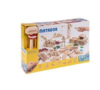 Matador Matador-E318 Produktion in Österreich, PEFC-zertifiziertes Holz Explorer E318 Baukasten Holzspielzeug, Multicolor, Medium (11318)