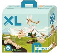 Matador Set de Construcción XL para Niños Desde 5 Años - 902 Piezas | Juego de construcción en Madera Atractivo para fomentar Creatividad y motricidad Fina, con Varillas, Bloques, Martillo y Pinza