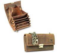 Matador Vicio Cartera de Piel para Camarero, Marrón Hunter | Incluye bolsa de camarero XXL con correa para cinturón, con elegante caja de regalo, protección RFID, cadena de metal robusta