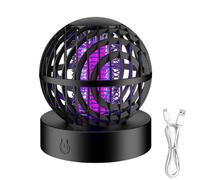 Matainsectos eléctrico, 2 en 1, lámpara antimosquitos con luz LED, trampa eléctrica para mosquitos, recargable por USB, para interior, exterior, casa, jardín, camping (A)