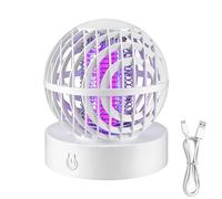 Matainsectos eléctrico, 2 en 1, lámpara antimosquitos con luz LED, trampa eléctrica para mosquitos, recargable por USB, para interior, exterior, casa, jardín, camping (B)