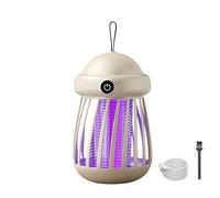 Matainsectos eléctrico, lámpara UV con luz LED, eléctrica USB, trampa para mosquitos, trampa para mosquitos, trampa para moscas, portátil, para interior, exterior, dormitorio, casa, patio (beige)