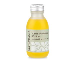 MATARRANIA Aceite Corporal Sensual 100% Natural y BIO | Aceite de Masaje Sensual y Estimulante | Efecto Energizante y Afrodisíaco | Piel Suave, Aroma Dulce y Amaderado | Masajes de Pareja