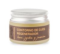 MATARRANIA Contorno de Ojos Regenerador Intensivo 100% Natural y BIO, Contorno Ojos Tensor y Antioxidante, Antiedad Piel Madura, Reduce Arrugas y Revitaliza, Lino, Jojoba y Jazmín, Sin agua