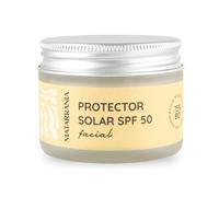MATARRANIA Protector Solar Facial SPF 50 Mineral 100% Natural - Crema Solar Facial UVA UVB con Óxido de Zinc No Nano - Resistente al Agua - Sin Filtros Químicos - Ocean Friendly