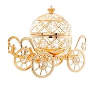 Matashi Ornamento de Cenicienta de Calabaza con tachuelas de cristal chapado en oro de 24 quilates para mesa de centro de mesa para sala de estar, dormitorio, regalo para Navidad, Día de San Valentín, Día de la Madre, cumpleaños