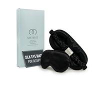 MATASSE - Antifaz para dormir de seda de morera 100 % 22 Momme grado 6A, máscara de ojos contorneada 3D para dormir, copas de ojos de 14 mm de profundidad, venda total opaca para mujeres y hombres
