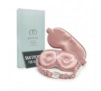 MATASSE Silk Your Life Máscara de ojos de seda, máscara de ojos contorneada 3D para dormir, máscara de dormir con correa de seda para mujeres, hombres, sin arrugas (rosa)