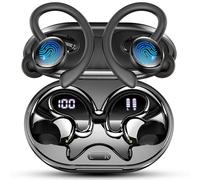 Matast Auriculares Inalámbricos Deportivos, 2025 5.4 Auriculares Bluetooth con 4 Mics, 50H Cascos Inalambricos HiFi Estéreo, IP7 Impermeable, Cascos Bluetooth con Cancelación de Ruido Pantalla LED