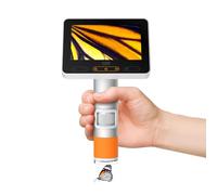 MatataStudio MX2-A Microscopio Portátil de Mano para Niños Microscopio Digital Inalámbrico USB 1600x con Pantalla LCD 1080P de 4.3'' 4K Microscopio Biológico Electrónico Profesional para Lab Escolar
