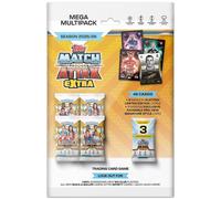 Topps UCC Match Attax Extra 2026 - Mega Multipack - Contiene 48 Cartas, además de 3 Cartas Electrix LE aleatorias y 1 Carta Facsimile Pro-View Signature Style aleatoria.
